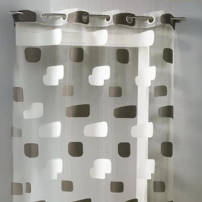 Voilage en organza jacquard et briques colorées HOME MAISON