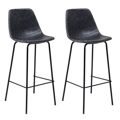 Lot de 2 tabourets de bar vintage, LUCIEN HAPPY GARDEN