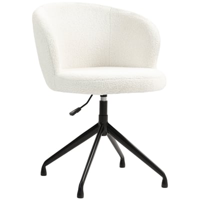 Chaise de bureau Polyester Crème HOMCOM