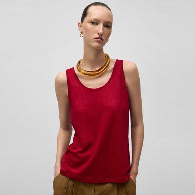 T-shirt sans manches en lin ADOLFO DOMINGUEZ