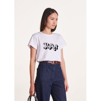 T-shirt manches courtes avec écriture en coton biologique LA FEE MARABOUTEE