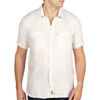 Chemise lin manches courtes SHILTON