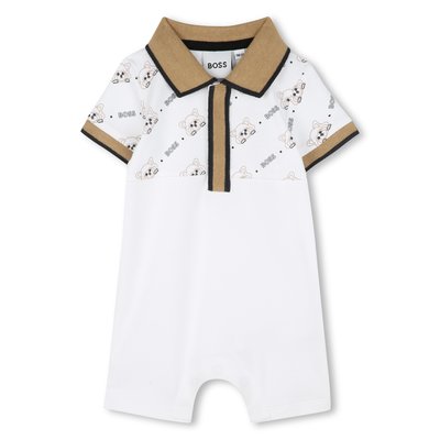 Salopette courte en coton BOSS KIDSWEAR