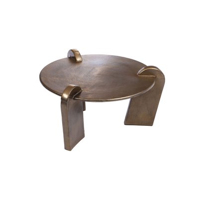 Table basse ronde en aluminium doré D85 - CHLOE AMADEUS