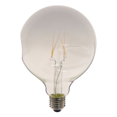 Ampoule Led Globe (g125) Irrégulière Au Verre Lacté, Culot E27, 6w Cons. (48w Eq.), 600 Lumens, Lumière Blanc Chaud XANLITE