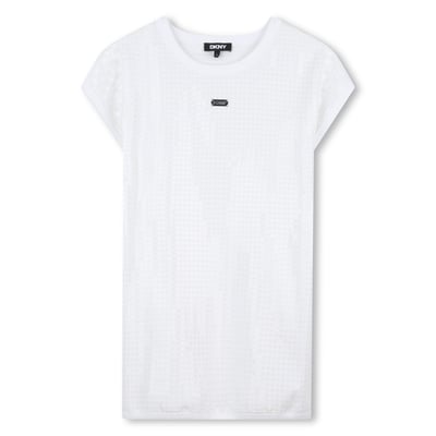 Robe en coton avec sequins DKNY