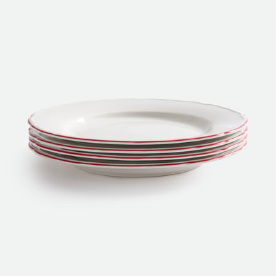 Set of 4 Colombe Porcelain Dinner Plates LA REDOUTE INTERIEURS
