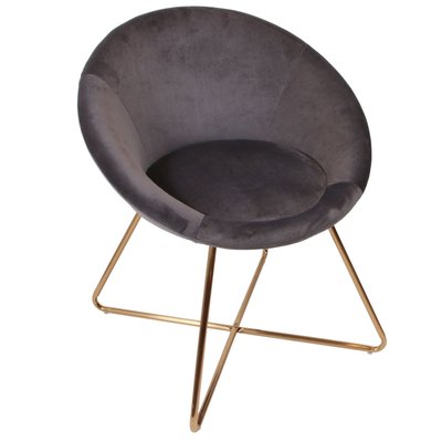 Fauteuil De Salon En Velours Karl THE HOME DECO FACTORY
