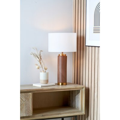 Wood Effect Ceramic Tall Table Lamp ÉDITÉ