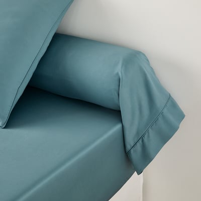 Taie de traversin unie en satin de coton, 153 fils, Opale LA REDOUTE INTERIEURS