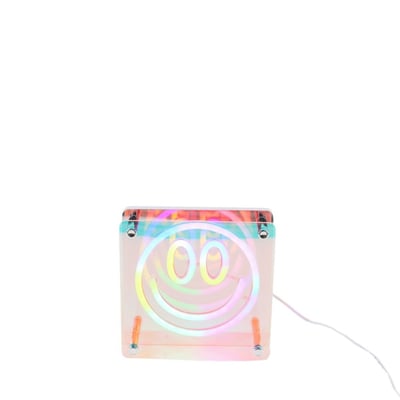 Cadre néon smile multicolore 15x15cm ORNAMI