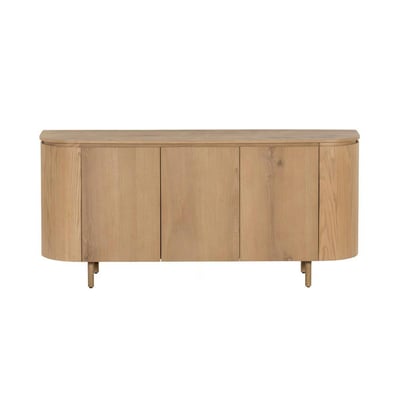 Buffet enfilade 3 portes en chêne, design arrondi LOREN PIER IMPORT