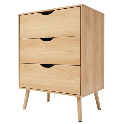 Commode bois 3 tiroirs 60x40x80.5cm WADIGA