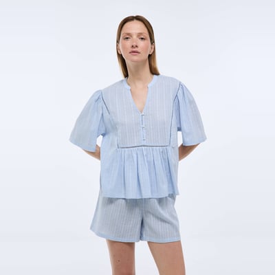 Pyjashort uni en coton BIO GOTS MONOPRIX
