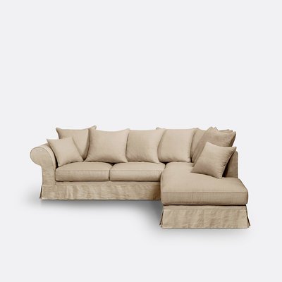 Canapé d'angle convertible Bultex lin épais Adelia LA REDOUTE INTERIEURS