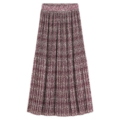 Jupe plissée imprimé floral, longue LA REDOUTE COLLECTIONS