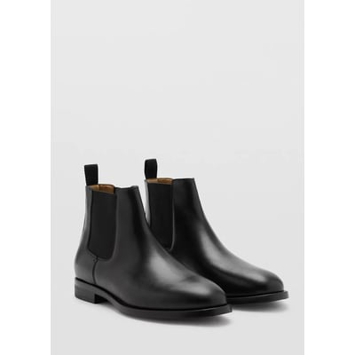 Bottines chelsea cuir effet patiné MANGO MAN