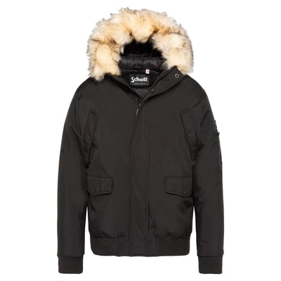 Blouson à capuche avec imitation fourrure amovible SCHOTT