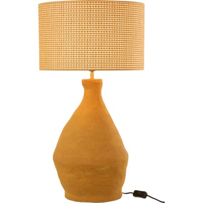 Lampe design  avec abat jour papier mâché ambiance chaleureuse RECOLLECTION