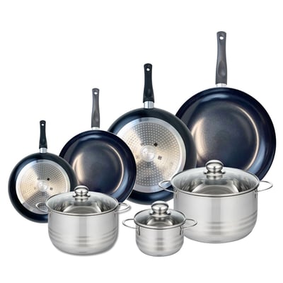 4 poêles 20/24/28/32cm + 3 faitouts 14/20/24cm PRIMA BRILLANT ELO