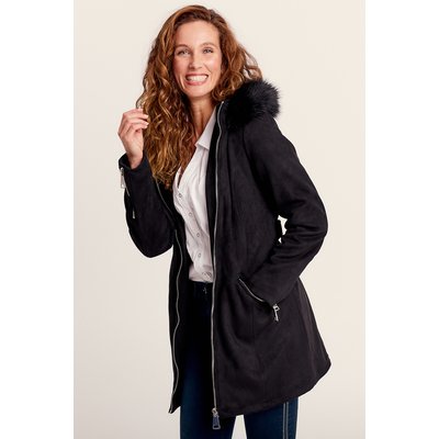 Manteau cintré suédine capuche BREAL