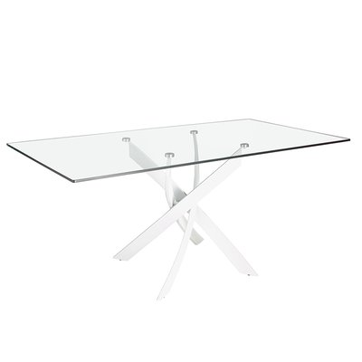 Table à manger rectangulaire en verre ANGEL CERDA