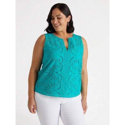 Top in sangallo 100% cotone FIORELLA RUBINO