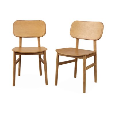 Chaise vintage bois d'hévéa (lot de 2) OLYMPIE SWEEEK