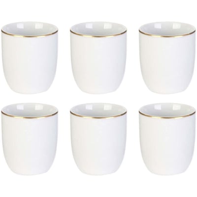 Tasse en porcelaine liseré doré 18 cl Lot de 6 CMP