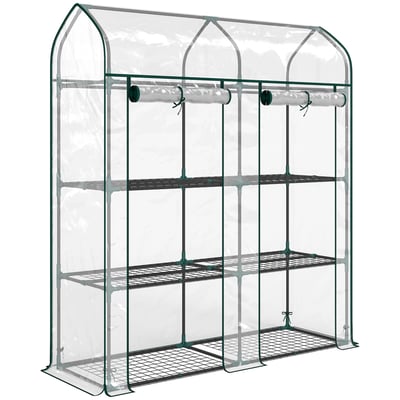 Serre Acier Transparent OUTSUNNY