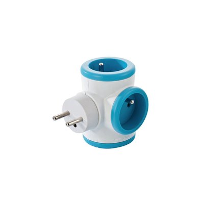 Multiprise rotative 3x16A Turquoise WATT ET CO