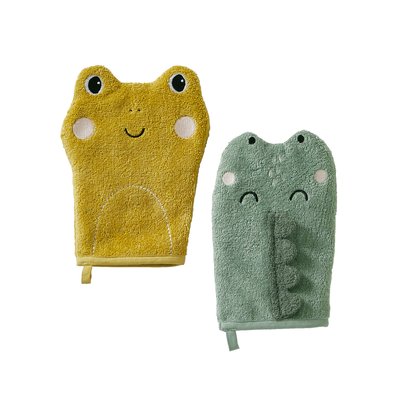 Lot de 2 gants de toilette Animorigolo VERTBAUDET