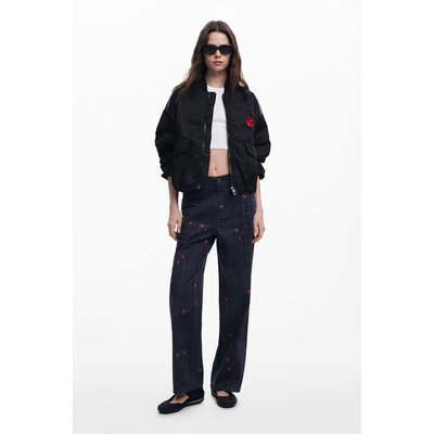 Desigual - Pantalon à carreaux et cerises DESIGUAL