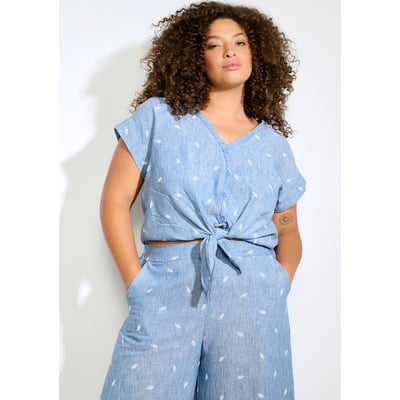 Chemise nouée à manches courtes LOLALIZA