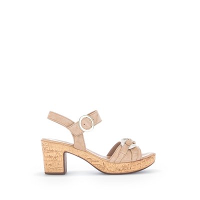 Sandales en cuir lisse à talon décroché GABOR