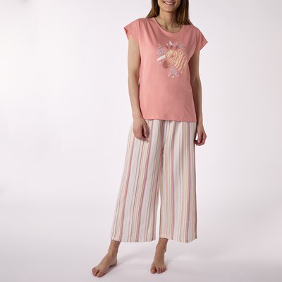 Pyjama court Femme SAVANE Corail rayé DODO