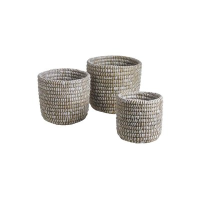 Cache pot rond en jonc de mer( Lot de 3) AUBRY GASPARD