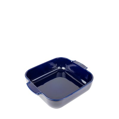 Plat four céramique carré bleu profond 28 cm - 11' Appolia PEUGEOT