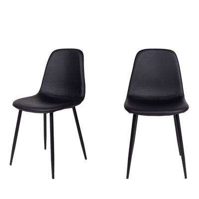 Lot de 2 chaises en simili et métal - Stockholm HOUSE NORDIC