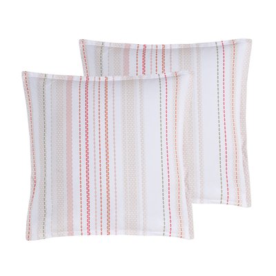 Lot de 2 taies d'oreillers en percale de coton GOTI SENSEI MAISON