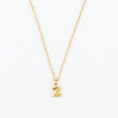 Collier à pendentif lettre Z acier inoxydable BALABOOSTE