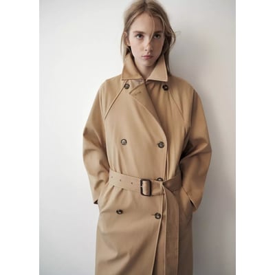 Trench coton ceinture MANGO