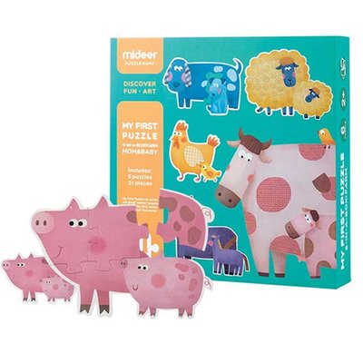 Mon 1er puzzle animaux et leurs petits MIDEER