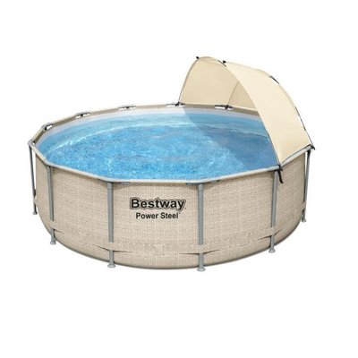 - Piscine tubulaire ronde  Power Steel™ 3,96 x 1,07 m BESTWAY