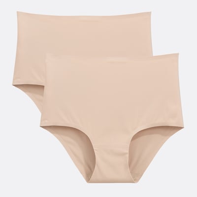 Lot de 2 culottes hautes en microfibre-Invisible LA REDOUTE COLLECTIONS