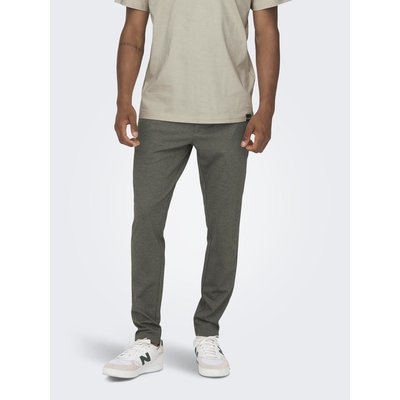Pantalon slim tapered Mark motif chevrons ONLY & SONS
