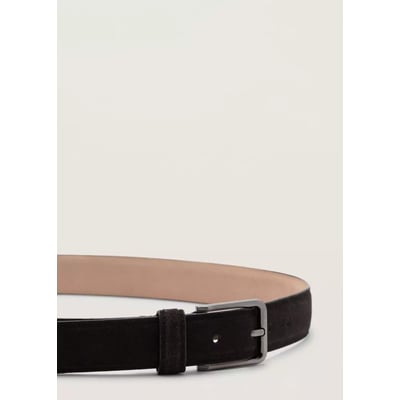 Ceinture en cuir suédé 100 % cuir bovin MANGO MAN