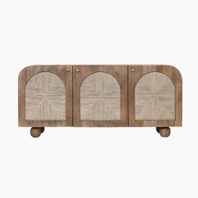 Tropika Jute & Mango Wood 3 Door Cabinet ÉDITÉ