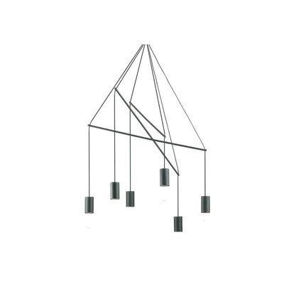 Suspension Design Noire Versatile 6 Ampoules MILLUMINE