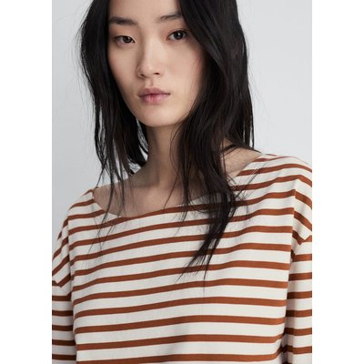 T-shirt coton rayure tissée MANGO